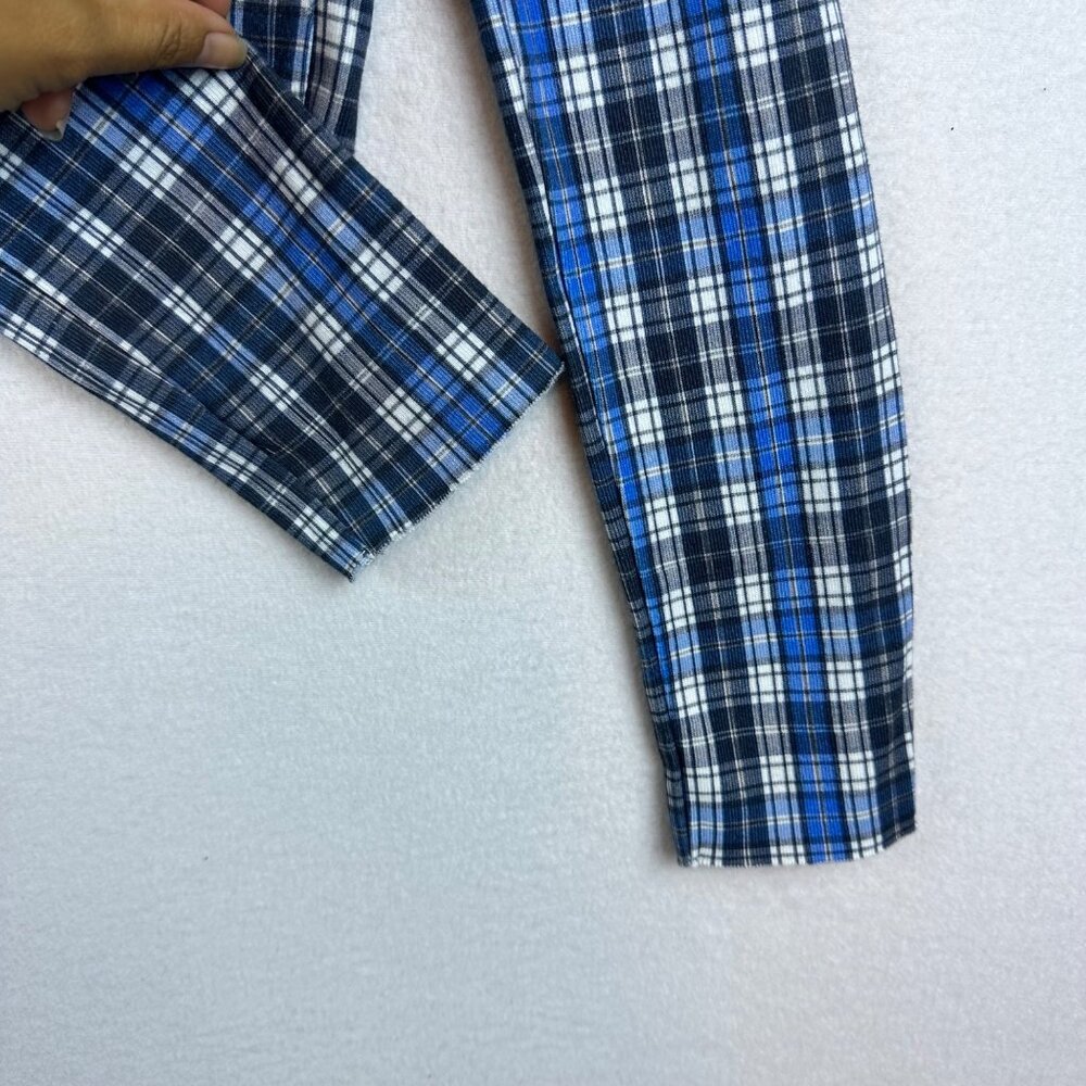 Frank and Eileen Tee Lab Zip Plaid Gingham Hoodie Womens Medium Fleece Preppy - Picture 13 of 13
